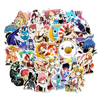 

60pcs/Pack Waterproof Japanese Anime Fairy Tail Stickers Skateboard Luggage Suitcase Motorcycle Laptop Stickers Kids