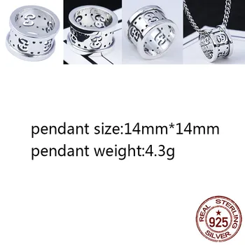 

S925 sterling silver pendant retro personality fashion skull letter G shape romantic fashion jewelry for friends birthday gift