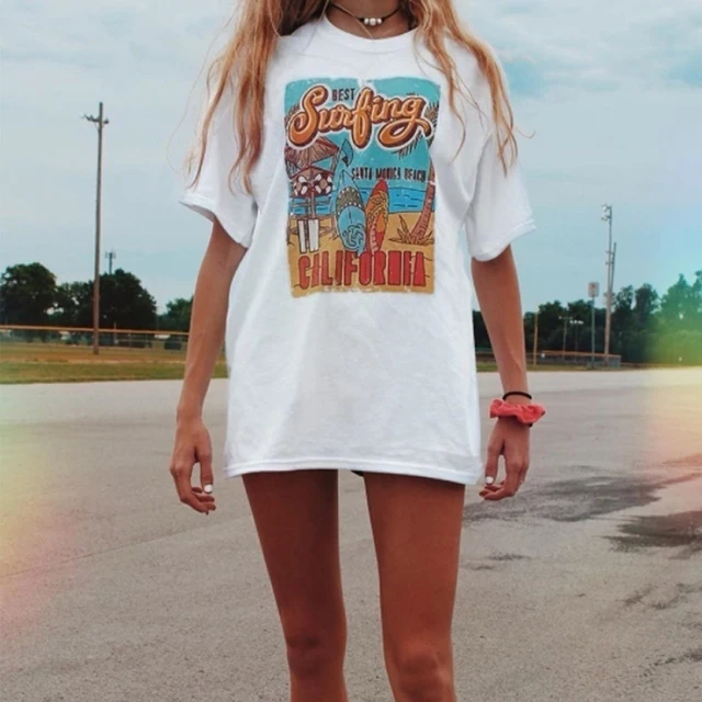 1pcs White Tees Summer Casual Oversized 