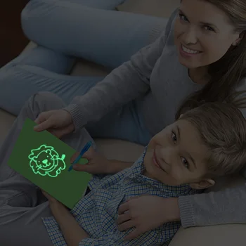 

Kids 3D Luminous Writing Drawing Board Glowing Painting Fluorescent Plate Kit Luminous Set Early Educational Toy