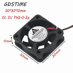 Gdstime – Mini ventilateur de refroidissement DC 5V, 2 broches, 30MM x 30mm x 10mm, 3cm, 3010, sans balais 