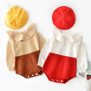 

Baby Knitted Rompers Newborn Baby Girl Clothing Knitted Kids Girls Jumpsuits Girl Romper 2019 For Autumn Baby Overalls