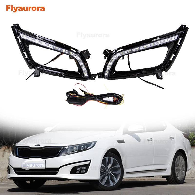 

Car Styling led fog lamps daytime running light High brightness guide LED DRL for K5 2014 2015 Optima fog light Car Accessories