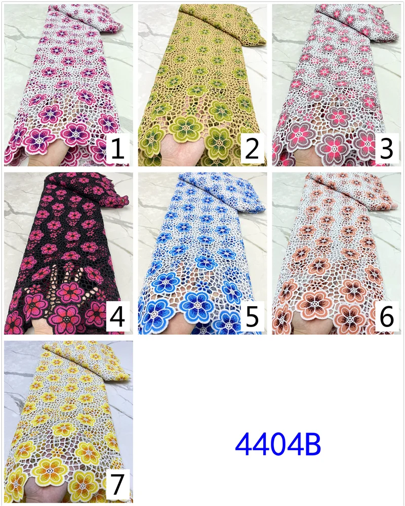 PGC French Embroidery Guipure Cord Lace Fabric 2021 High Quality Lace African Lace Fabric For Nigerian Wedding Party YA4404B-7