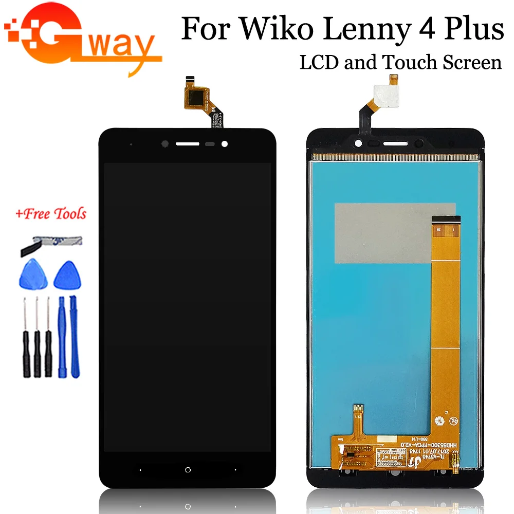5 &quotдля Wiko Lenny 4 Plus ЖК-дисплей + кодирующий преобразователь сенсорного экрана в