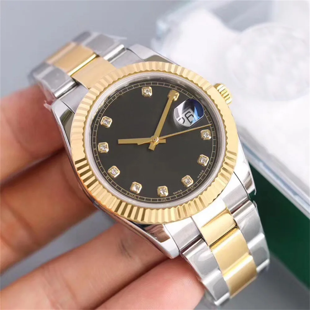 

luxury brand automatic mechanical watch for the Men's watches men 40mm aluminum bezel brushed bracelet AAA