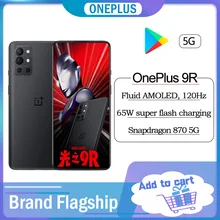 Original OnePlus 9R 5G Smartphone Snapdragon 870 120Hz AMOLED Display 4500mAh 65W Super Charge 48MP Rear Camera NFC Global Rom