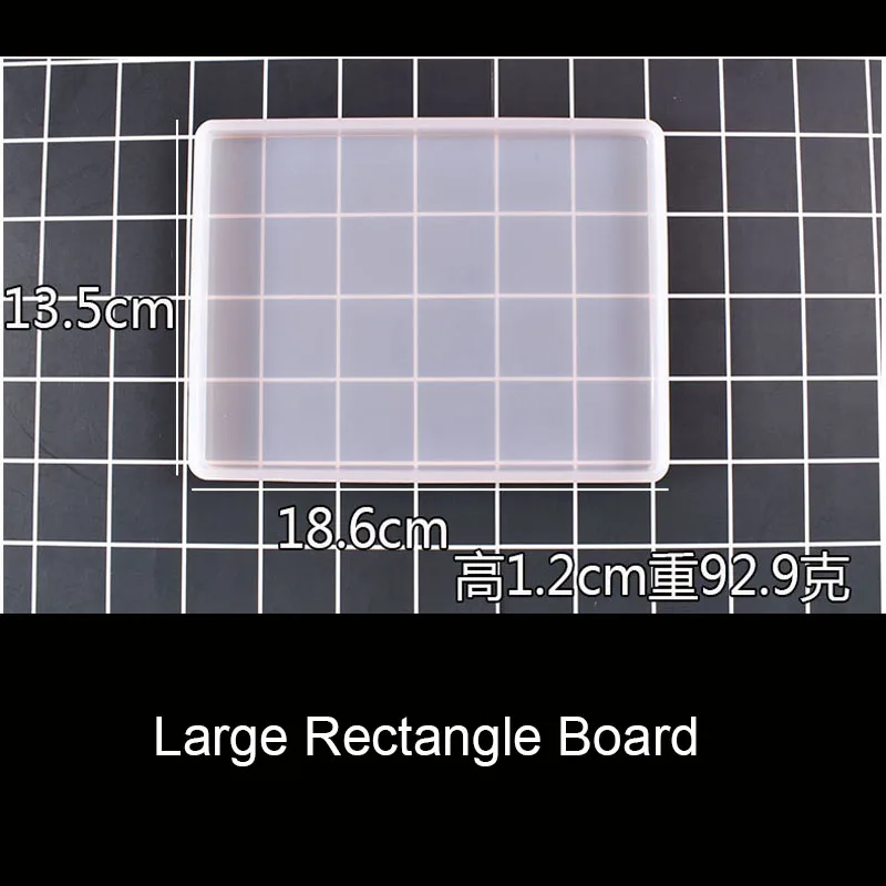 Large Rectangle Квадратная прямоугольная Базовая доска различных размеров с изображением сердца, УФ-экзокси, декоративные формы для изготовления ювелирных изделий - Цвет: Large Rectangle