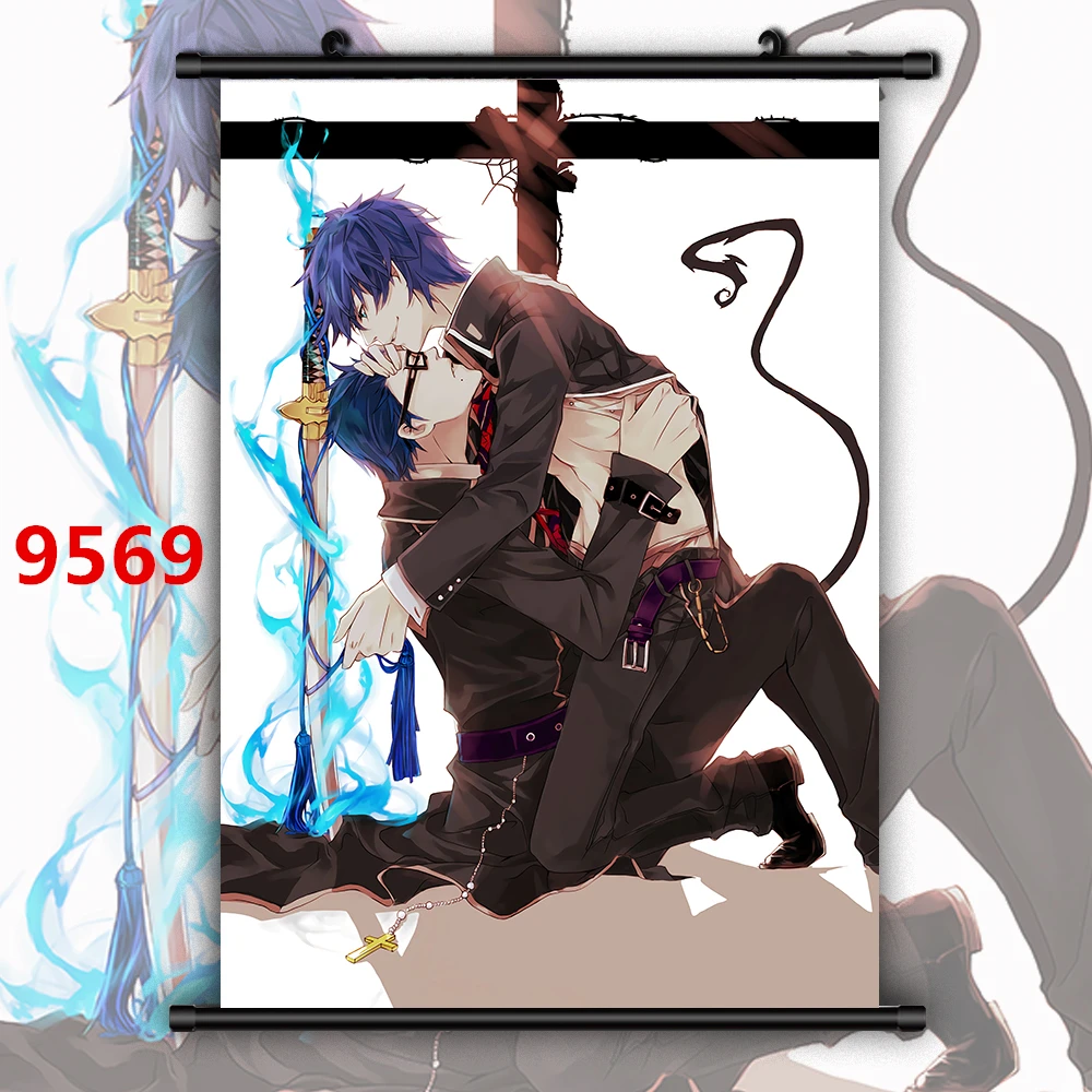 9569 Синий Exorcist Okumura Bros Yukio Rin Аниме Манга HD Печать настенный плакат свиток - Цвет: 9569