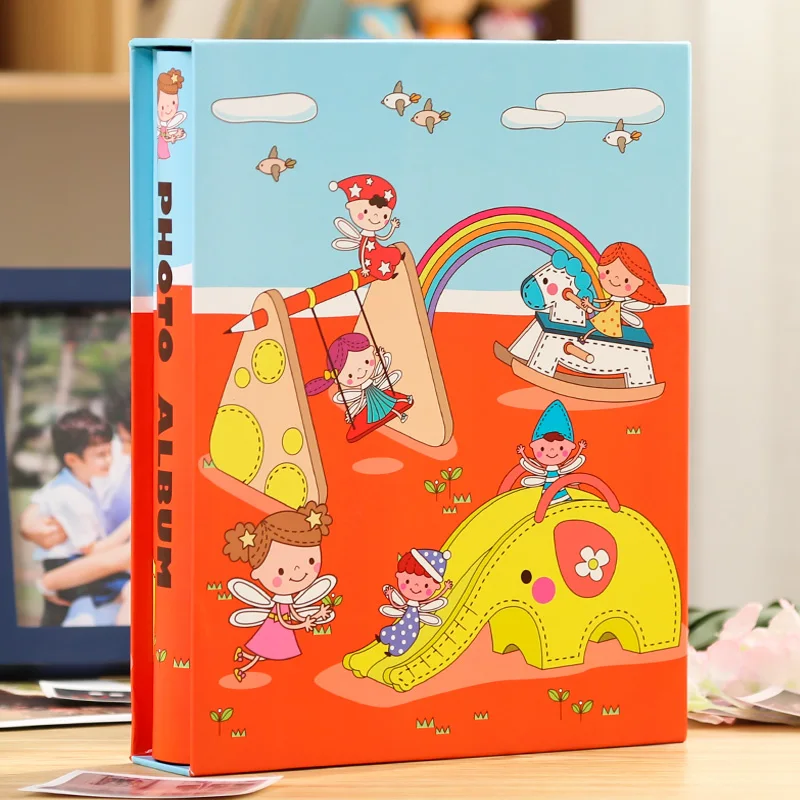 7 Inch Cartoon Album Kids Growth Memory Book Case Family Wedding Picture Organizer 200 Sheets Large Capacity Scrapbook 1PC | Дом и сад