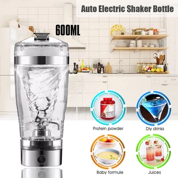 

Portable Vortex Electric Protein Shaker Mixer Bottle Detachable Cup