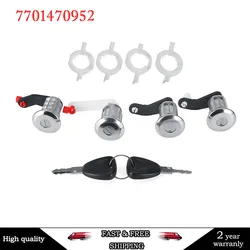 4pcs/Set For Renault Master 2 Mascott Opel Movano 2 Nissan Interstar 1998-2008 Car Door Lock Barrel Cylinders  7701470952 256524