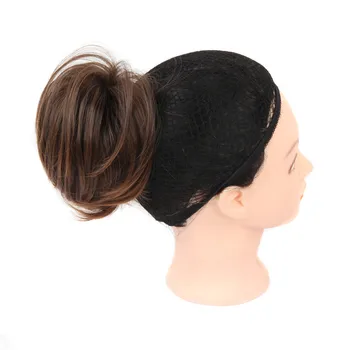 

Xnaira 7inches Messy Hair Bun Scrunchie Elastic Updo Hairpiece High Temperture Fiber Natural Chignon Donut Bun for Women