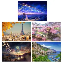 Besegad 1000 шт. Ландшафтные Пазлы DIY бумажные Пазлы креативные игрушки для детей и взрослых развиваются терпение снижают давление