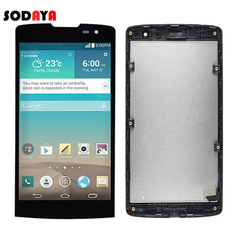 

For LG Leon H340 h320 h324 H340N H326 MS345 C50 H342 LCD Display + Touch Screen Digitizer Assembly With Frame Black FreeShipping