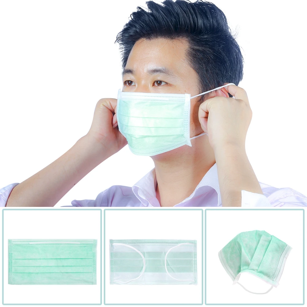 

50pcs Disposable Face Mask 3 Layers Anti Dust Ear-mounted Face Masks Protection Equipment 2020