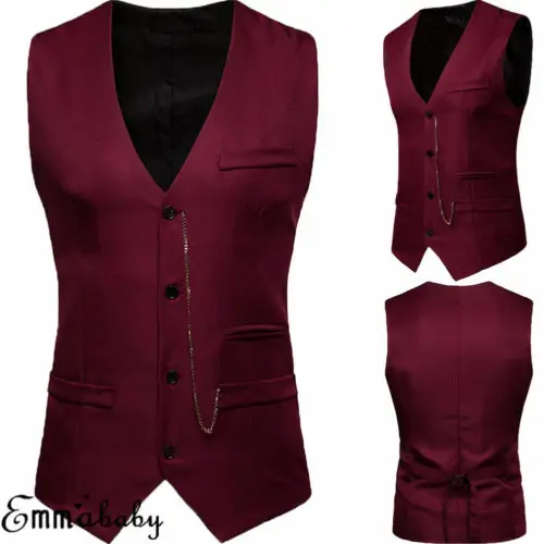 Мужские деловые костюмные жилеты Slim Fit 4 кнопки короткое пальто в формальном стиле Модные мужские формальные смокинги жилет бизнес платье жилет костюм