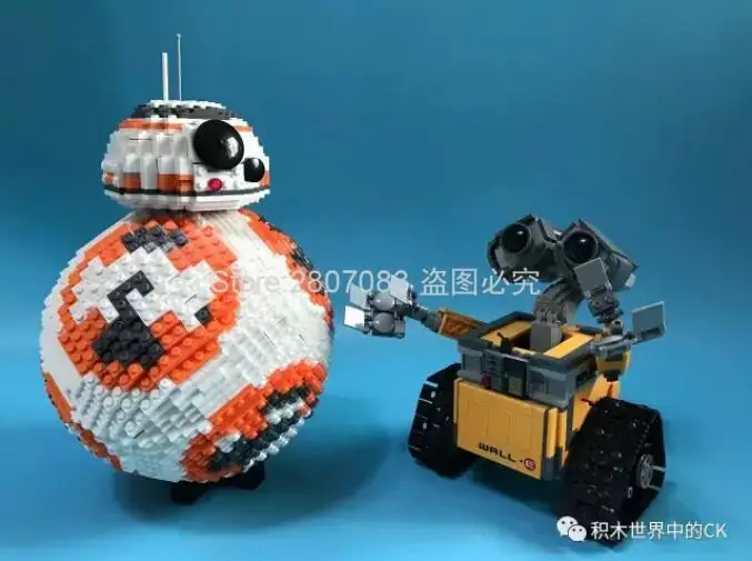 BB-8 сопротивления Звездные Войны Пробуждение силы Сферический робот 2069 шт Строительные блоки Наборы кубиков Игрушки совместимы с 75187