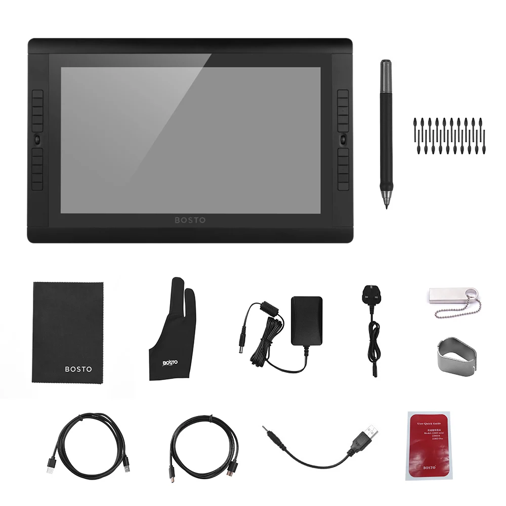 Графический планшет BOSTO 22UX 21 5 дюйма HD IPS дисплей разрешение 1920*1080 регулируемая