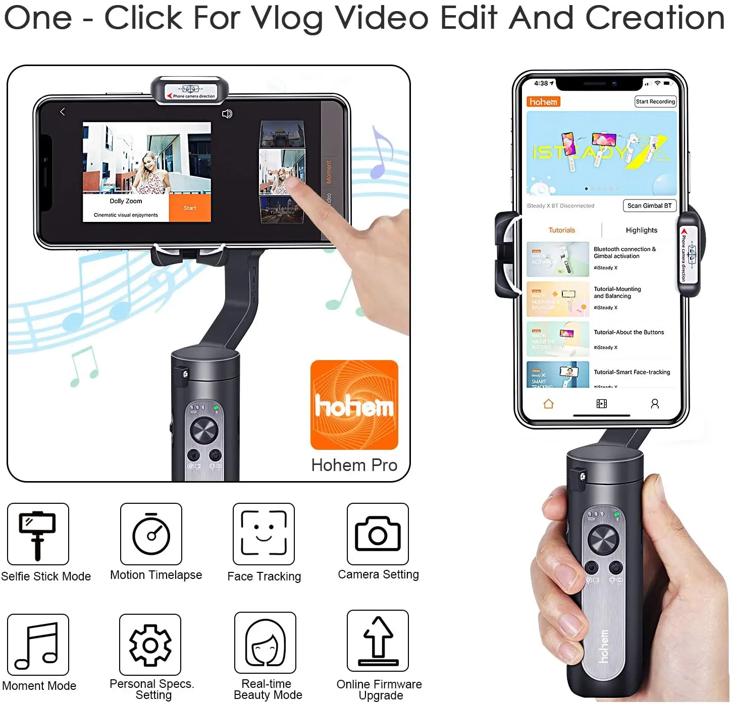 Легкий карданный стабилизатор Hohem iSteady X 3 Axis 0 5 фунта складной карманный для