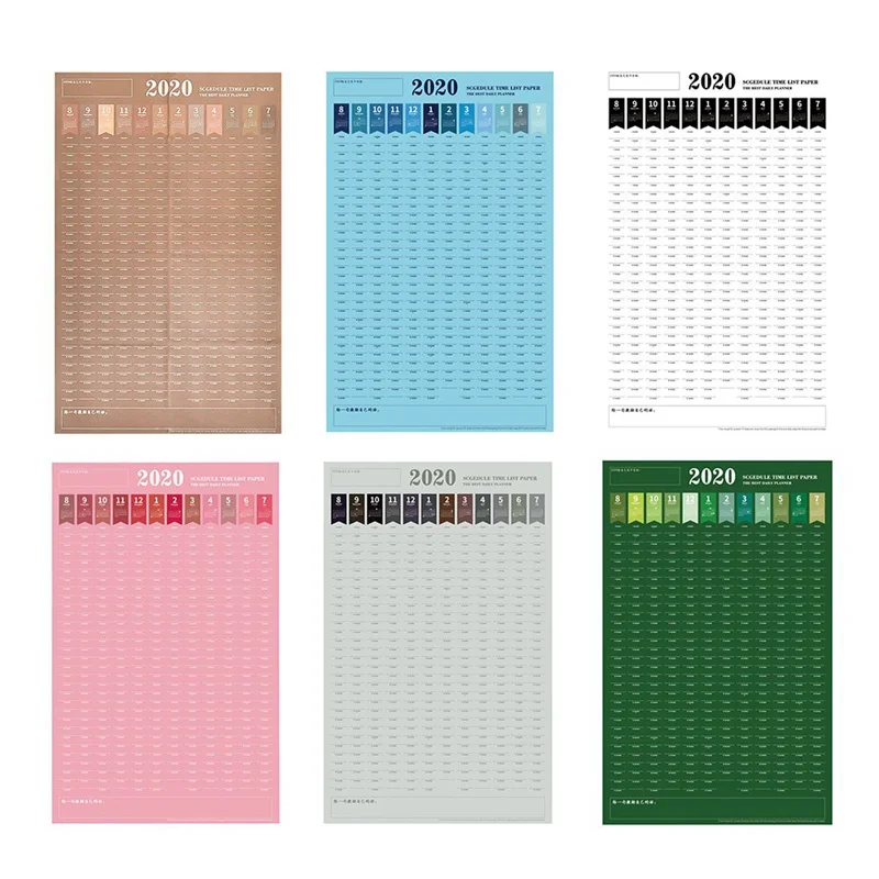Yearly Calendar Year Planner Memo Organiser Annual Schedule Daily With Sticker Dots Wall Planner Stationery Office
