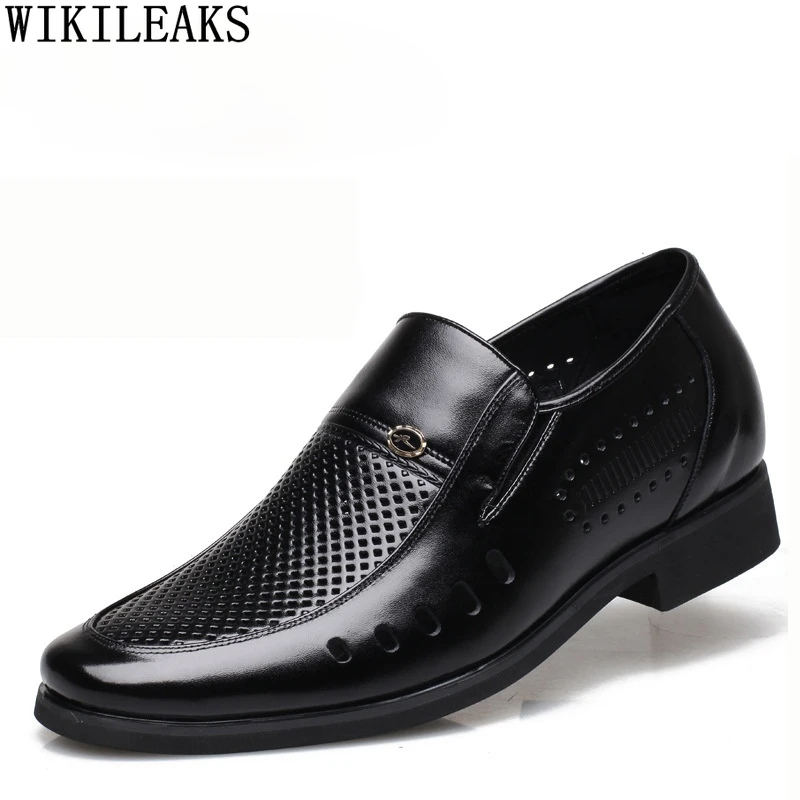 

Breathable Elevator Mens Loafers Oxford Shoes for Men Formal Shoes Men Men Dress Shoes Leather Wedding Dress Office 2024 Scarpe
