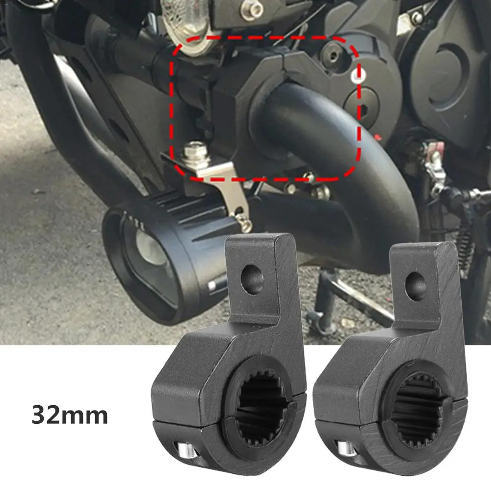 

2PCS Universal Motorcycle LED Work Light Installation Bracket With Rubber Insert Motorcycle Bracket Alloy Mounting Bracket Clamp