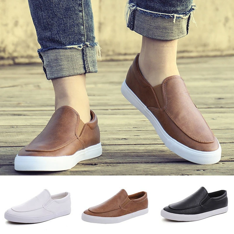 hombre casuales mocasines zapatos planos mocasines zapatos de zapatillas hombre casual planos de cuero sintético para hombre, mocasines antideslizantes, informales, para exteriores|Mocasines| - AliExpress