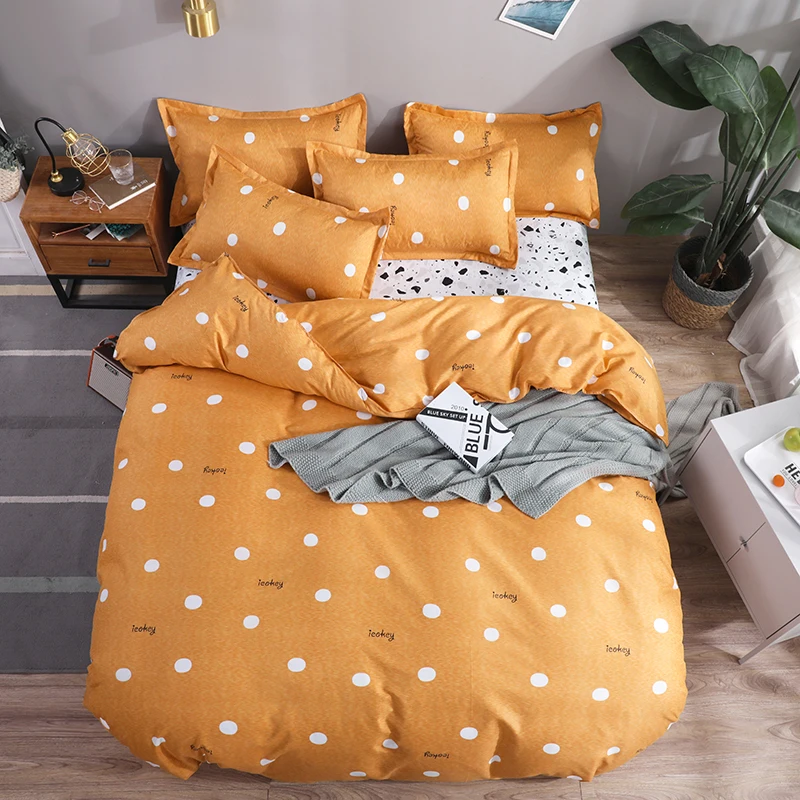 Yellow lemon bed linen bedding set boy girl home flat bed Sheet Pillowcase Duvet Cover 3/4pcs queen king full single size Yellow lemon bed linen bedding set boy girl home flat bed Sheet Pillowcase Duvet Cover 3/4pcs queen king full single size