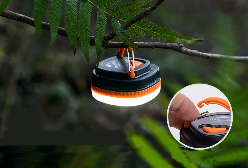 Naturehike Outdoor Camping LED Light Magnetic Lantern Tent Lamp Accessories AAA battery Camping hiking lamps waterproof