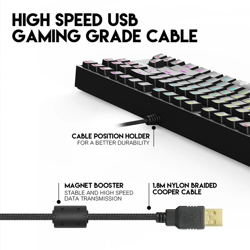 Fantech MK872 игровая клавиатура RGB клавиатура с подсветкой оптический переключатель механическая клавиатура водонепроницаемая электронная спортивная механическая клавиатура