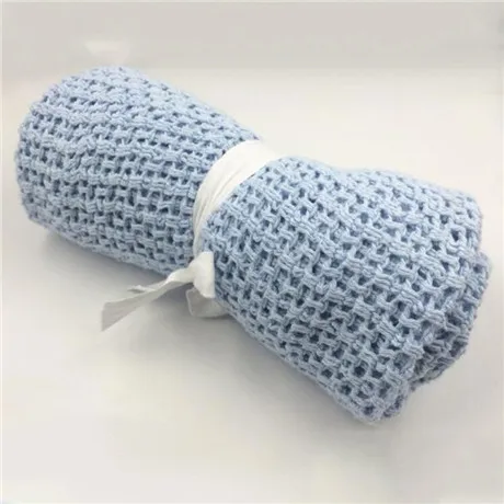 Blue 80*100 см спальные одеяла для новорожденных, мягкие хлопковые постельные принадлежности для младенцев, одеяло для кровати, пеленание, детские игрушки, дышащие одеяла - Цвет: Blue