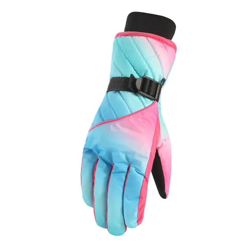 Winter Thermal Ski Gloves Women Snow Mittens Waterproof Windproof Skiing Snowmobile Gloves for Motorcycle Riding Handschoemen - Цвет: 1