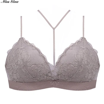 

2020 Women Lace Bralette B C Cup Bra Sexy Wireless Bras Women Fashion Floral Racerback Bra Backless Underwear Wire Free Lingerie
