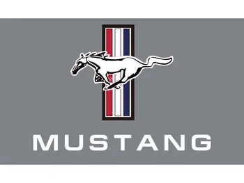 

90x150cm Mustang Gray Flag Car Banner Race Racing Decoration 3x5ft Polyester