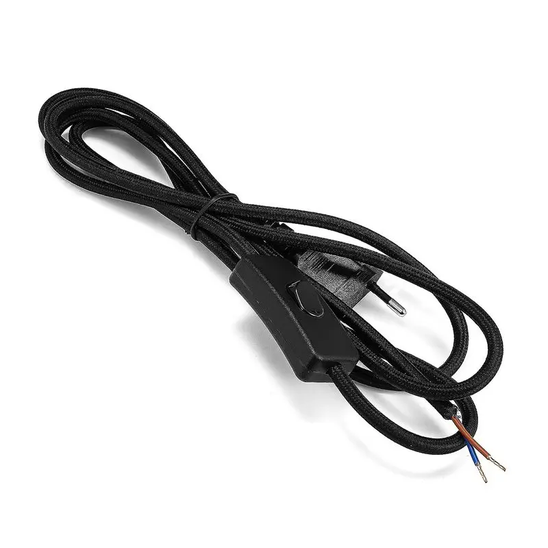 Переключатель включения/выключения, кабель питания 2 м, 3 м, косичка, перепроводной кабель, ЕС, шнур питания для удлинителя, электрическая розетка, Косметическая лампа, лампочки