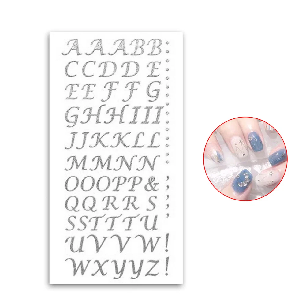 Буквы металлические наклейки самоклеющиеся серебро золото для карточка ручная работа блестящие буквы алфавита для творчества