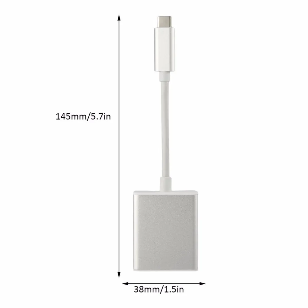 USB3.1 Тип C к VGA адаптер Full HD 1080P мужчина к VGA Женский видео конвертер Реверсивный для Macbook