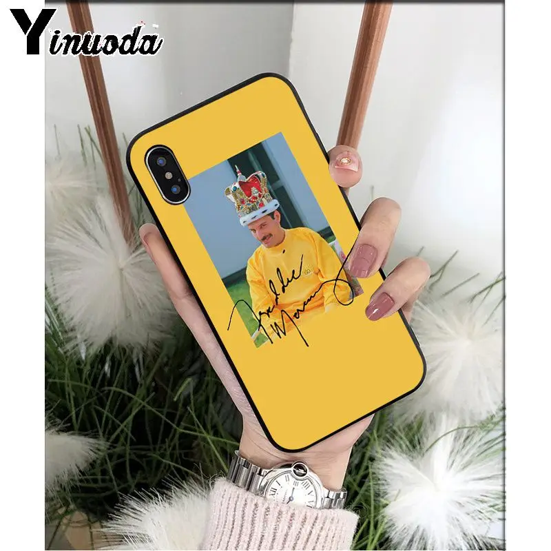 Yinuoda Фредди Меркури Queen ремешок Высокое качество чехол для iPhone X XS MAX, 6, 6 S, 7, 7 plus, 8, 8 Plus, 5 5S XR - Цвет: A7
