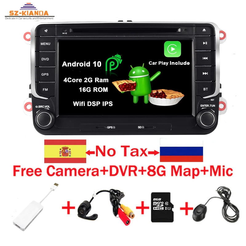 Автомобильный радиоприемник RCD360 PRO NONAME Android 10 автомобильный CarPlay новый RCD330 187B MIB