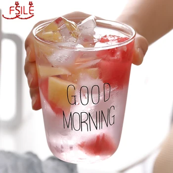 

Simple Home Creative Glass Personality Cup Female Student Net Red Water Cup Cold Drink Cup Juice Cup Drink Cup Breakfast Cup