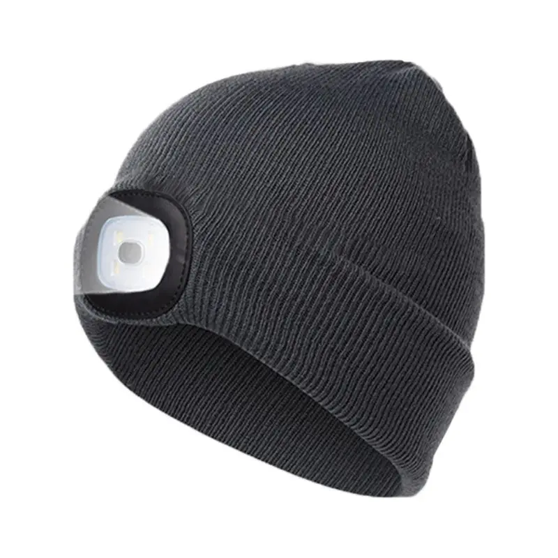 Нажмите кнопку светодиодный светильник шапочка зимняя шапка вязаная унисекс специальный Рождество Tech Gag Подарки для мужчин женщин подростков на открытом воздухе