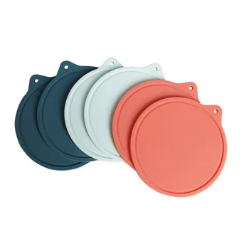 

6 pcs silicone coasters pad for cup coffee tea nonslip cushion place mat round pot holder coaster mat