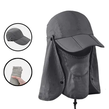 

Hot Protection Face Neck Cover Safety Isolation Cap Unisex Visor Cotton Hats Outdoor Home Virus Protective Washable Cap Full UV