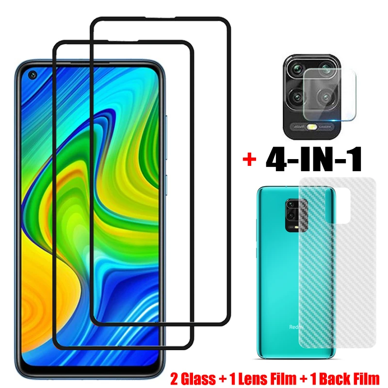 4-в-1 передняя &amp задняя пленка для редми нот 9 про защитное стекло redmi9 ноут с на