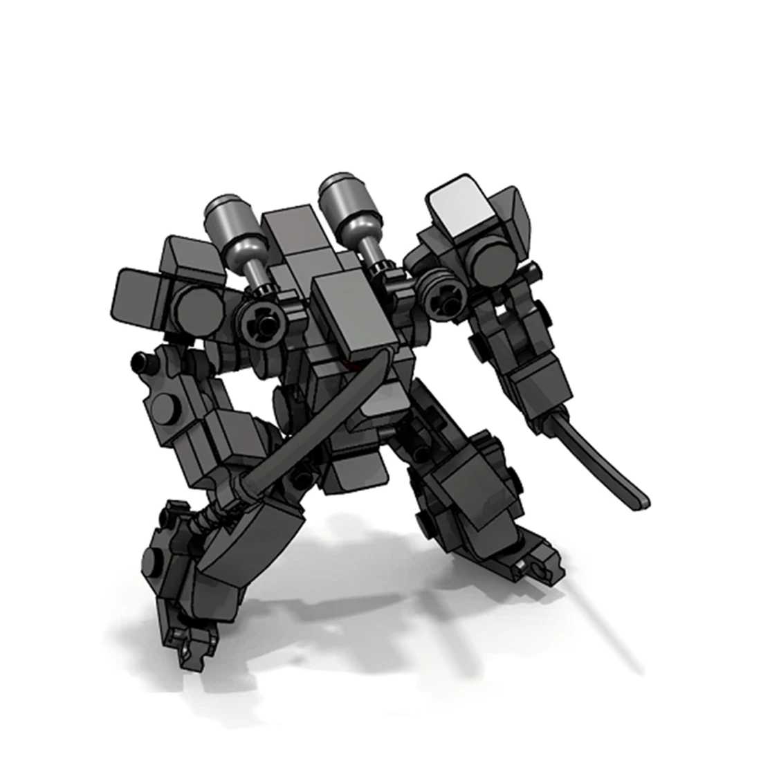 

100Pcs Moc Mini Mecha Fighting Warfare Soldier Model Assembly Small Particle Building Blocks Educational Toy Set - Dark Grey 030