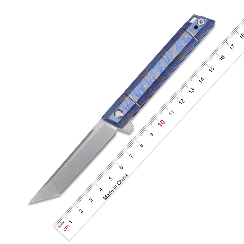 LOVOCOO LS980 M390 лезвие титановая ручка Флиппер Складной нож Открытый Отдых Охота Карманный фрукты Ножи EDC инструменты выживания