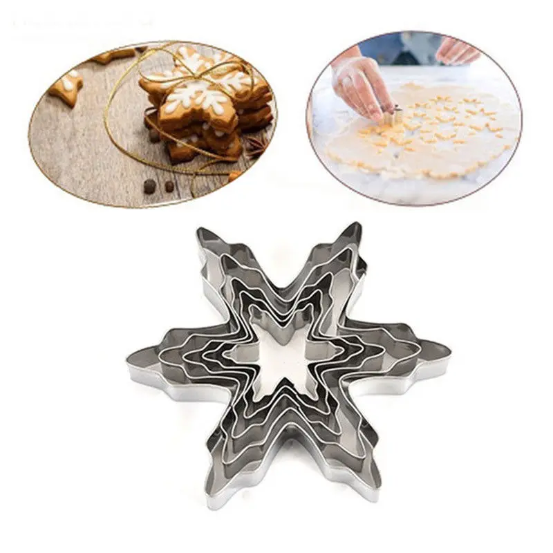 

Snowflake Cake Mold - Easy Baking Tools for Mousse Cake Chocolate Dessert Ice Cream Bombes - Nonstick & Easy Release