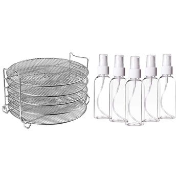 

Top Sale 1Pcs for Dehydrator Stand, Grill Stand Air Fryer with Five Stackable Layers & 20 Pcs Fine Mist Clear Spray Bottles 2.7O