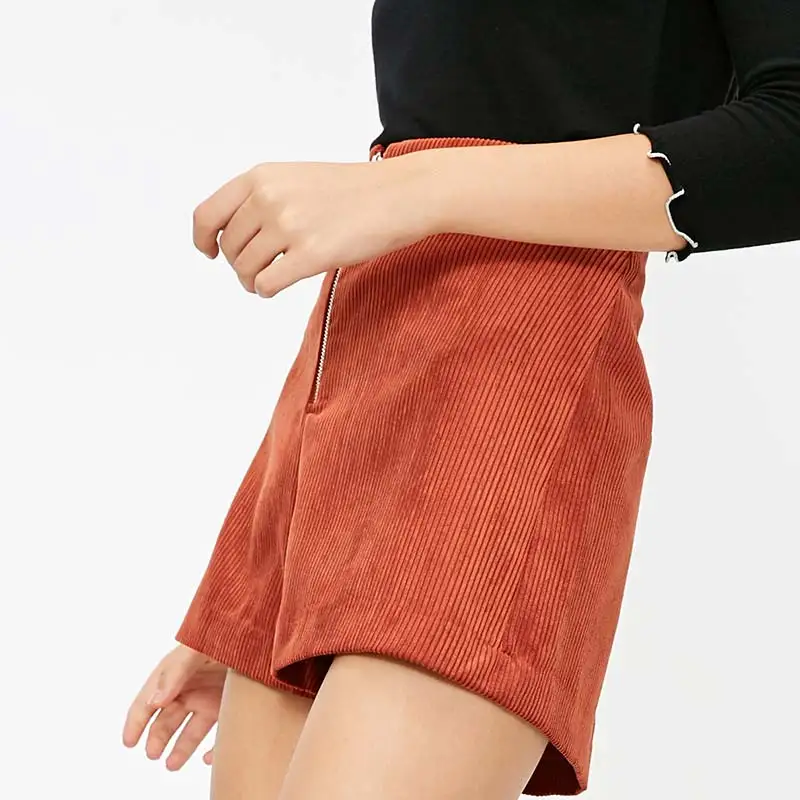 Vero Moda новые осенние вельветовые декоративные на молнии с высокой посадкой узкие шорты | 318315516